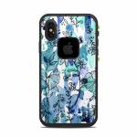 Blue Ink Floral LifeProof iPhone X fre Case Skin