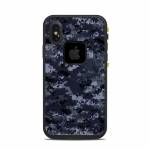 Digital Navy Camo LifeProof iPhone X fre Case Skin