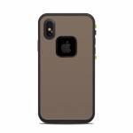 Solid State Flat Dark Earth LifeProof iPhone X fre Case Skin