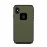 Solid State Olive Drab LifeProof iPhone X fre Case Skin
