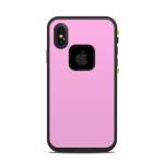Solid State Pink LifeProof iPhone X fre Case Skin
