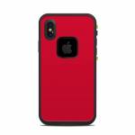 Solid State Red LifeProof iPhone X fre Case Skin