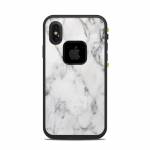 White Marble LifeProof iPhone X fre Case Skin
