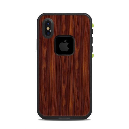 Dark Rosewood LifeProof iPhone X fre Case Skin