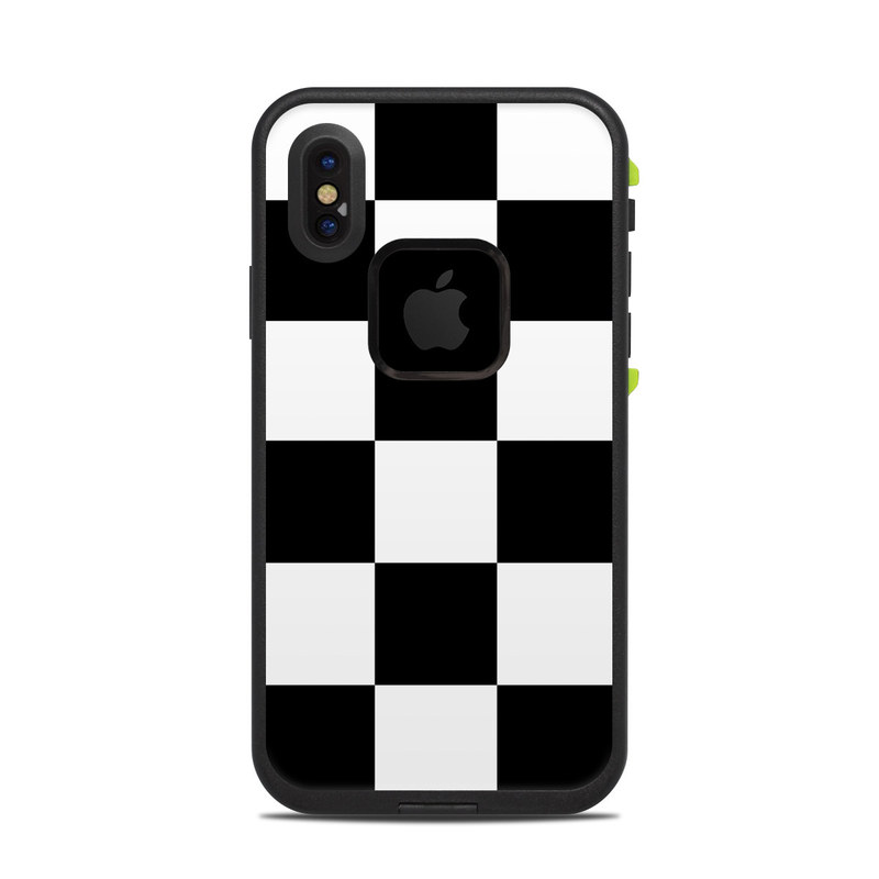 LifeProof iPhone X fre Case Skin design of Black, Photograph, Games, Pattern, Indoor games and sports, Black-and-white, Line, Design, Recreation, Square, with black, white colors