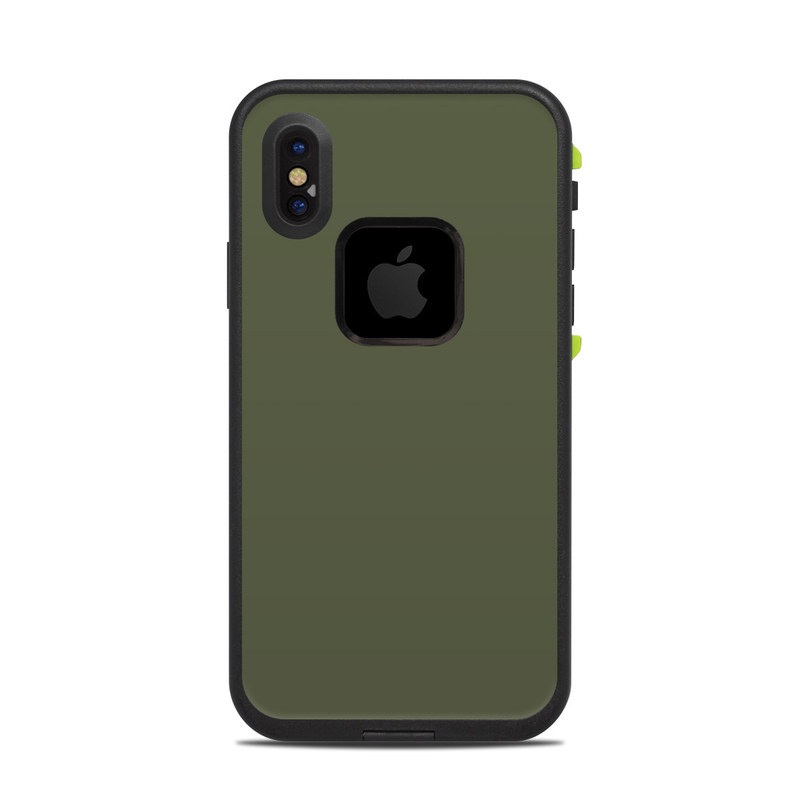 LifeProof iPhone X fre Case Skin design of Green, Brown, Text, Yellow, Grass, Font, Pattern, Beige, with green, brown colors