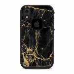 Black Gold Marble LifeProof iPhone XR fre Case Skin