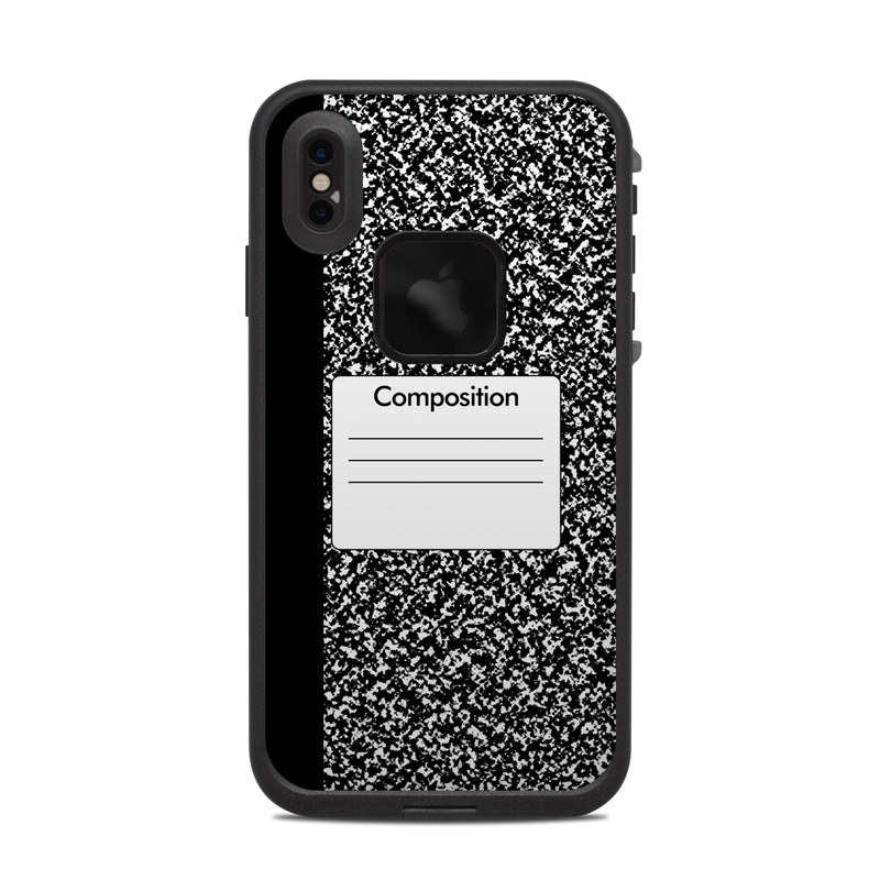 LifeProof iPhone XS Max fre Case Skin design of Text, Font, Line, Pattern, Black-and-white, Illustration with black, gray, white colors