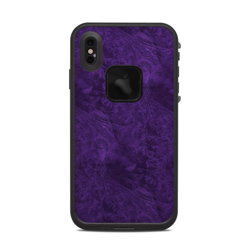 LifeProof iPhone XS Max fre Case Skin design of Violet, Purple, Lilac, Pattern, Magenta, Textile, Wallpaper, with black, blue colors
