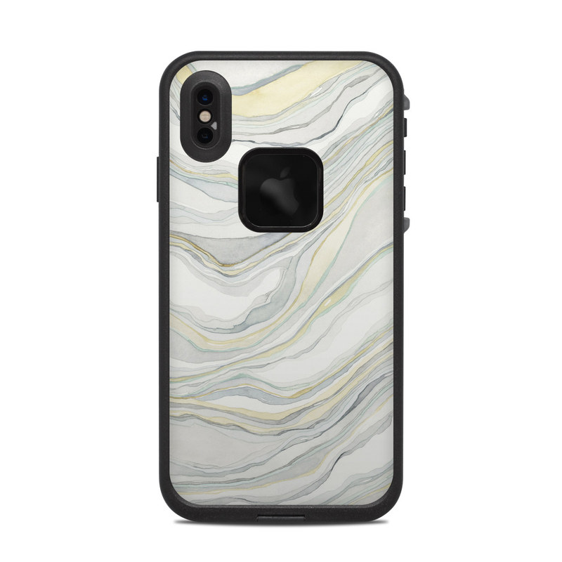 LifeProof iPhone XS Max fre Case Skin design of Line, Pattern, with yellow, white, blue, gray colors