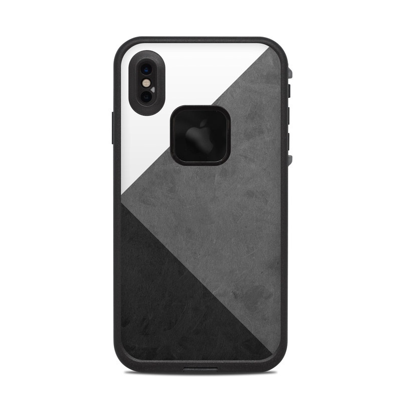 LifeProof iPhone XS Max fre Case Skin design of Black, White, Black-and-white, Line, Grey, Architecture, Monochrome, Triangle, Monochrome photography, Pattern with white, black, gray colors