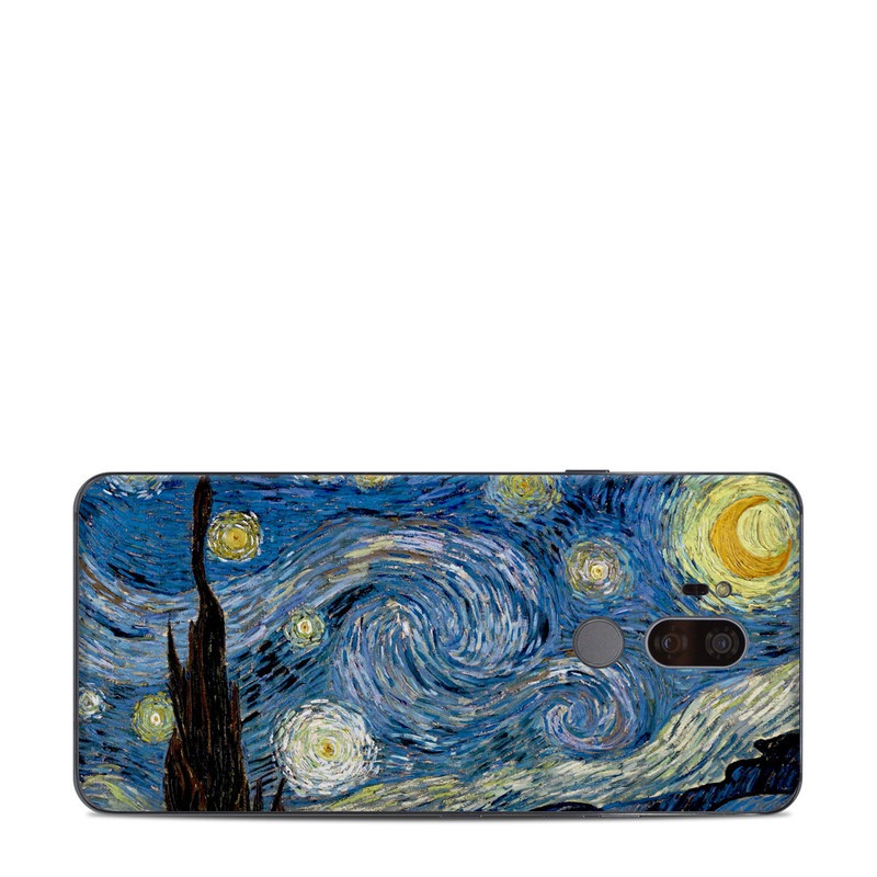 LG G7 ThinQ Skin design of Painting, Purple, Art, Tree, Illustration, Organism, Watercolor paint, Space, Modern art, Plant, with gray, black, blue, green colors