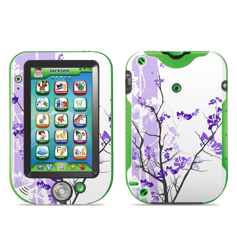 LeapFrog LeapPad Ultra Skin design of Branch, Purple, Violet, Lilac, Lavender, Plant, Twig, Flower, Tree, Wildflower, with white, purple, gray, pink, black colors