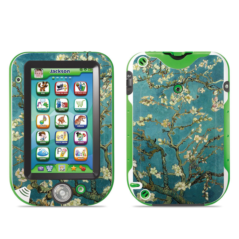 LeapFrog LeapPad Ultra Skin design of Tree, Branch, Plant, Flower, Blossom, Spring, Woody plant, Perennial plant with blue, black, gray, green colors