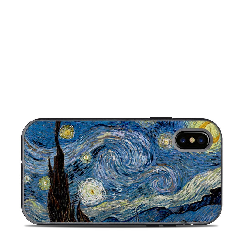 LifeProof iPhone X Next Case Skin design of Painting, Purple, Art, Tree, Illustration, Organism, Watercolor paint, Space, Modern art, Plant with gray, black, blue, green colors
