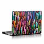 Colorful Brushstrokes Black Laptop Skin