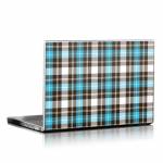 Turquoise Plaid Laptop Skin