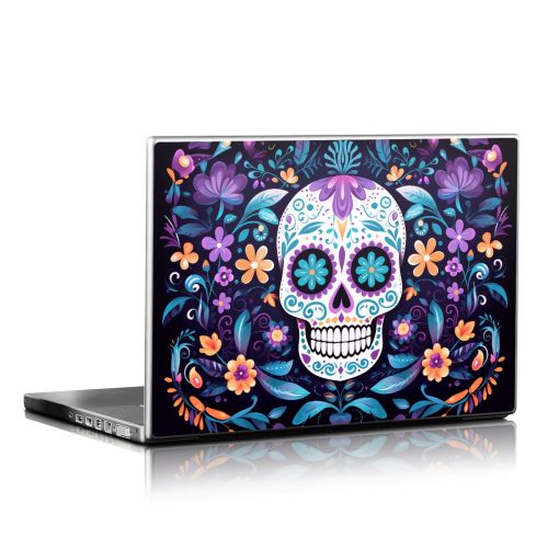 Calavera Azul Laptop Skin