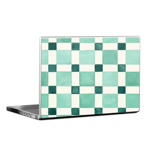 Checker Mosaic Green Laptop Skin