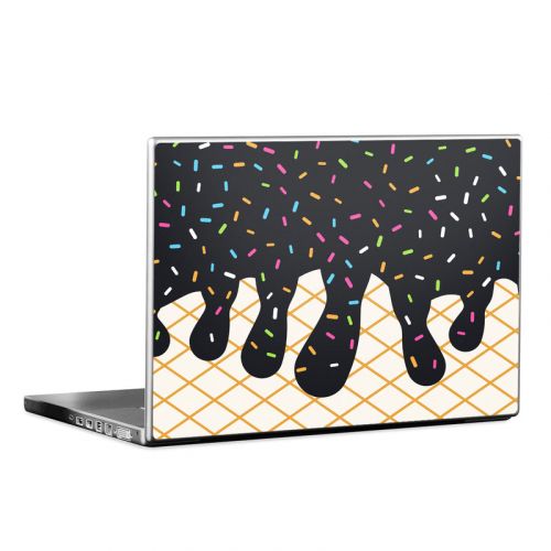 Black Ice Cream Drip Laptop Skin