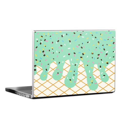 Mint Chocolate Chip Ice Cream Drip Laptop Skin