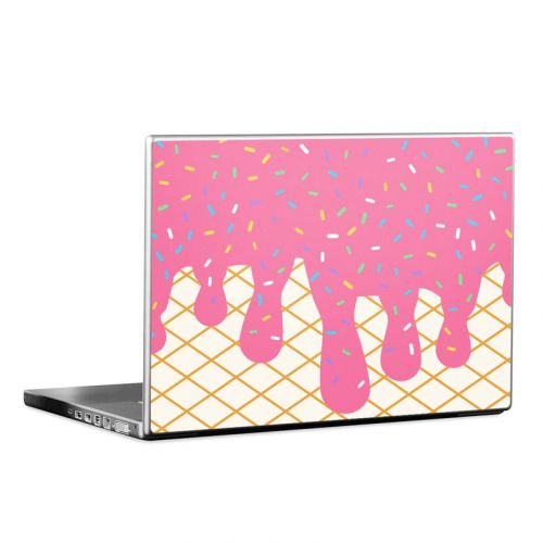 Strawberry Ice Cream Drip Laptop Skin
