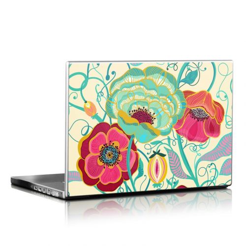 Golden Flowers Laptop Skin