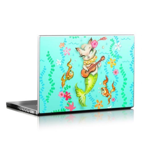 Merkitten with Ukelele Laptop Skin