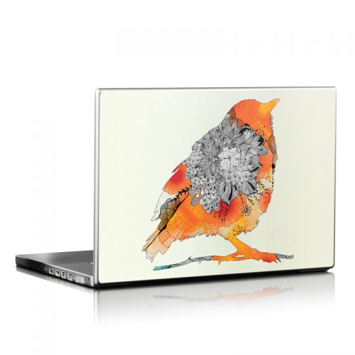 Orange Bird Laptop Skin