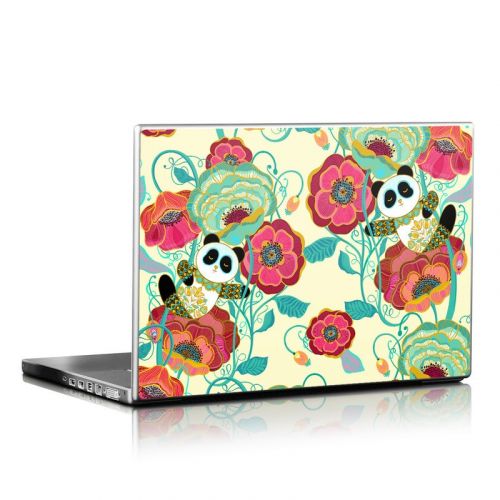 Panda Flowers Laptop Skin