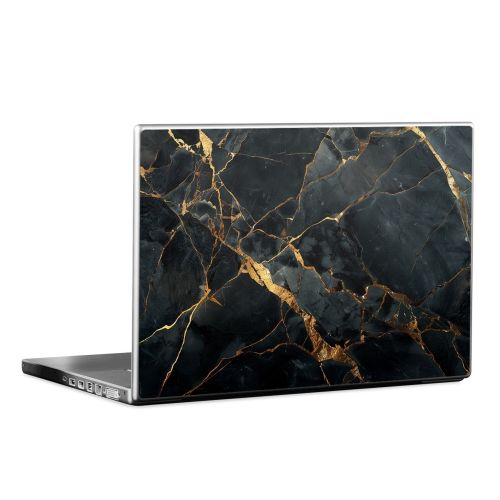 Repaired Black Marble Laptop Skin