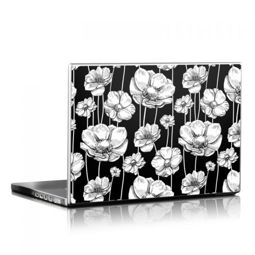 Striped Blooms Laptop Skin