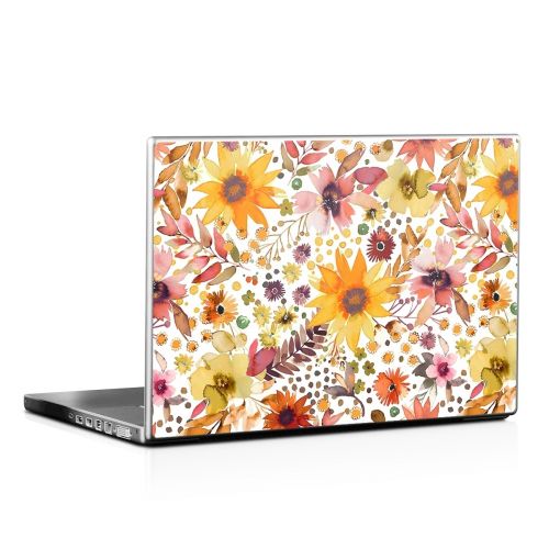 Summer Watercolor Sunflowers Laptop Skin