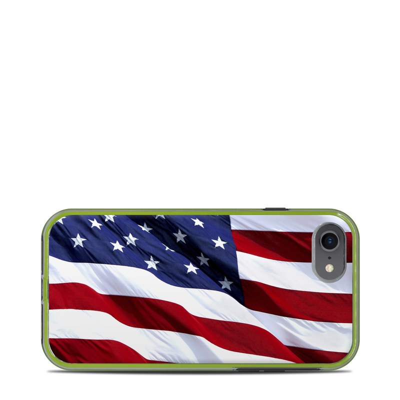 LifeProof iPhone 8 Slam Case Skin design of Flag, Flag of the united states, Flag Day (USA), Veterans day, Memorial day, Holiday, Independence day, Event, with red, blue, white colors