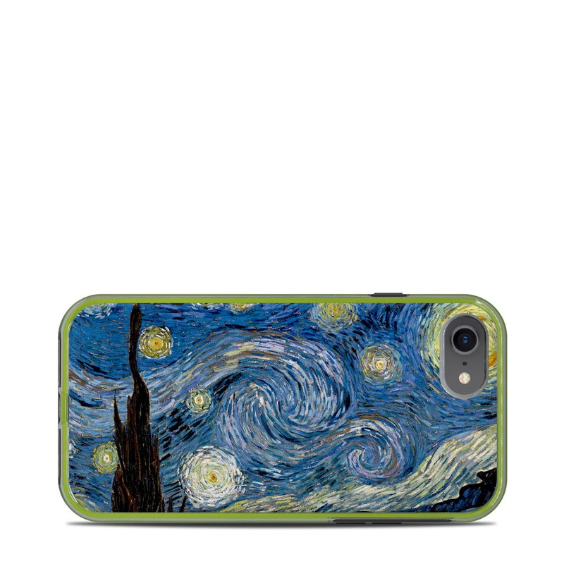 LifeProof iPhone 8 Slam Case Skin design of Painting, Purple, Art, Tree, Illustration, Organism, Watercolor paint, Space, Modern art, Plant, with gray, black, blue, green colors