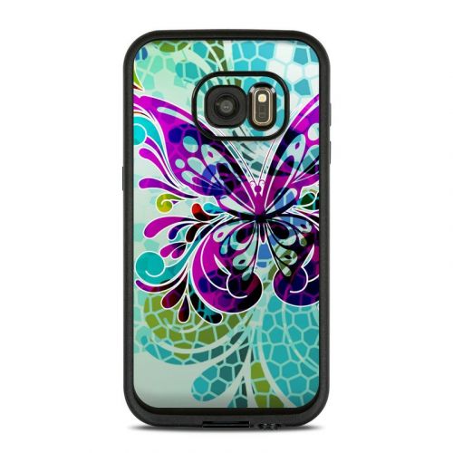 Butterfly Glass LifeProof Galaxy S7 fre Case Skin