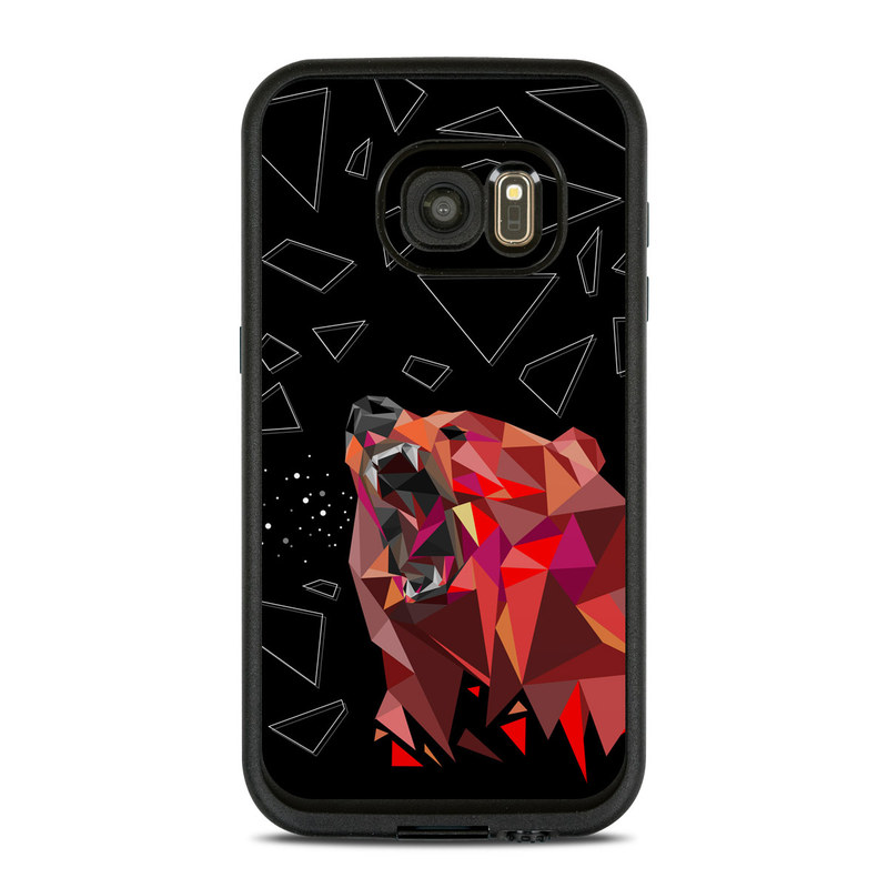 LifeProof Galaxy S7 fre Case Skin design of Graphic design, Triangle, Font, Illustration, Design, Art, Visual arts, Graphics, Pattern, Space, with black, red colors