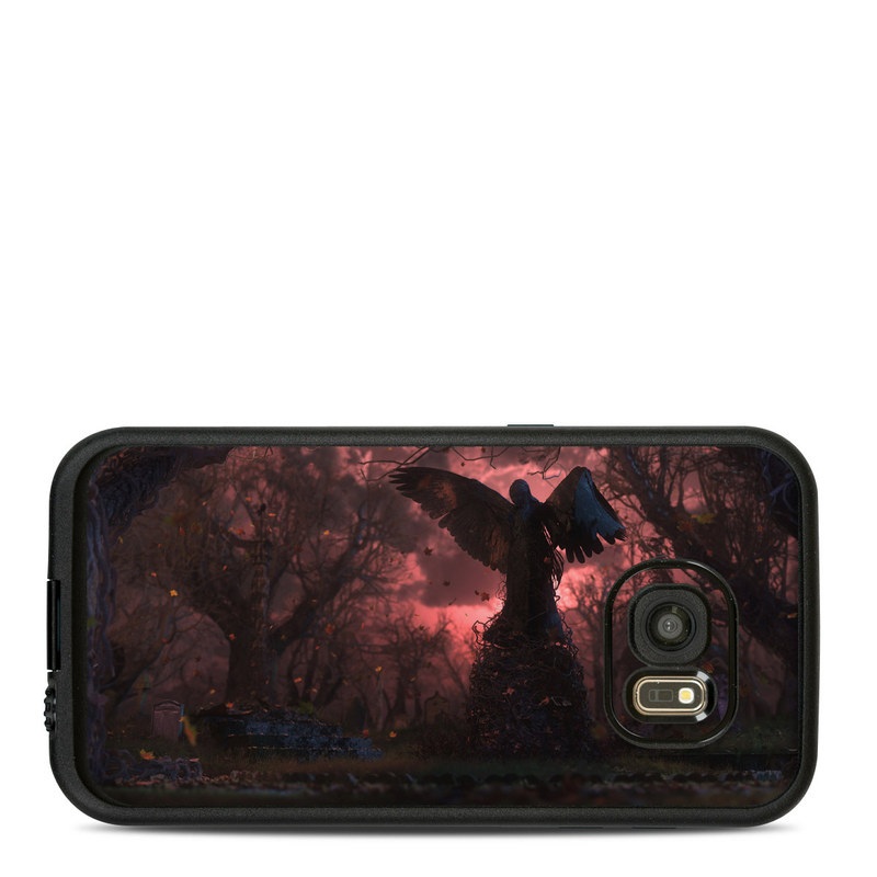LifeProof Galaxy S7 fre Case Skin design of Nature, Sky, Atmospheric phenomenon, Tree, Atmosphere, Darkness, Night, Screenshot, Cg artwork, Fictional character, with black, red colors