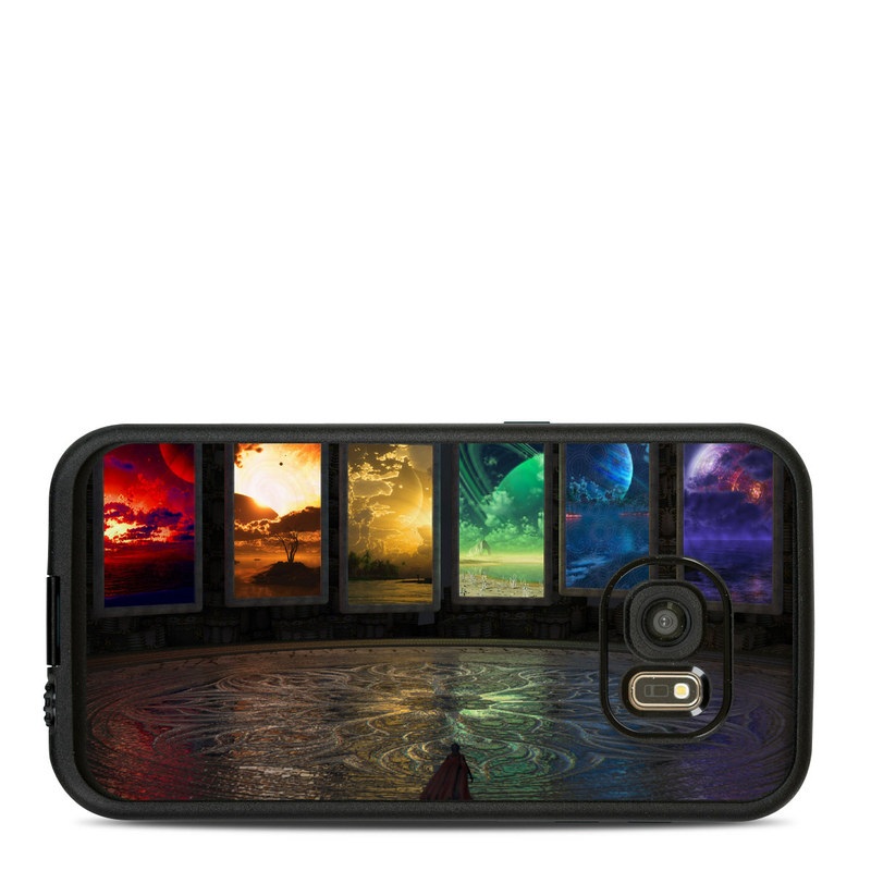 LifeProof Galaxy S7 fre Case Skin design of Light, Lighting, Water, Sky, Technology, Night, Art, Geological phenomenon, Electronic device, Glass, with black, red, green, blue colors