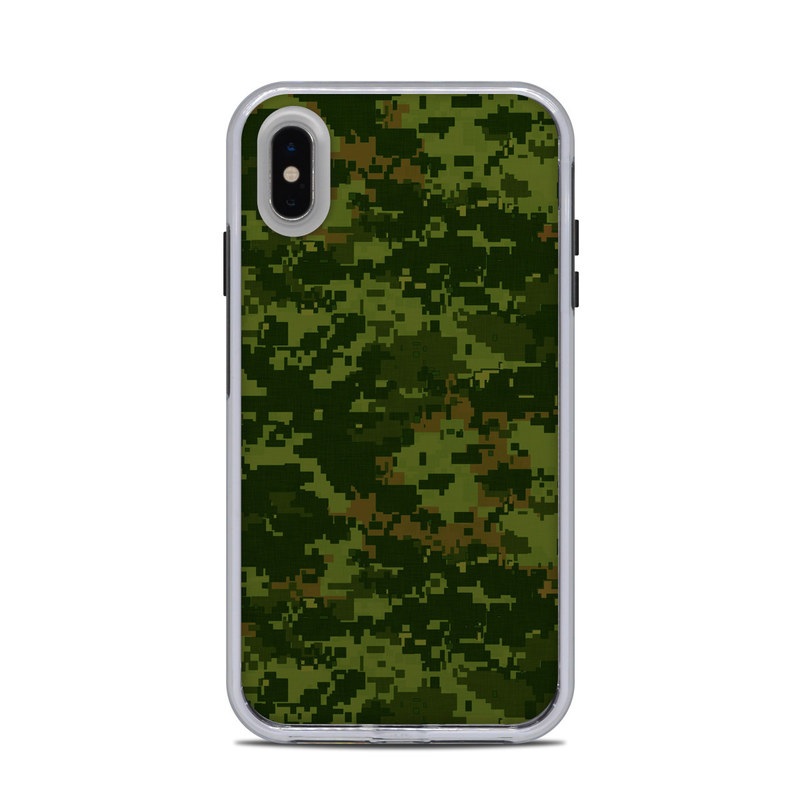 LifeProof iPhone XS Max Slam Case Skin design of Military camouflage, Green, Pattern, Uniform, Camouflage, Clothing, Design, Leaf, Plant, with green, brown colors