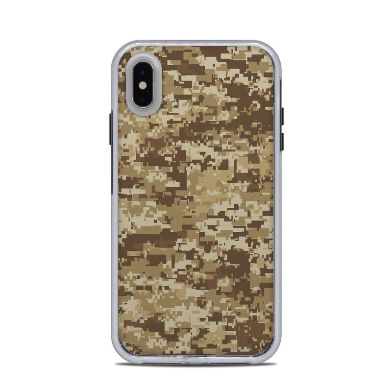 LifeProof iPhone XS Max Slam Case Skin design of Military camouflage, Brown, Pattern, Camouflage, Wall, Beige, Design, Textile, Uniform, Flooring, with brown colors