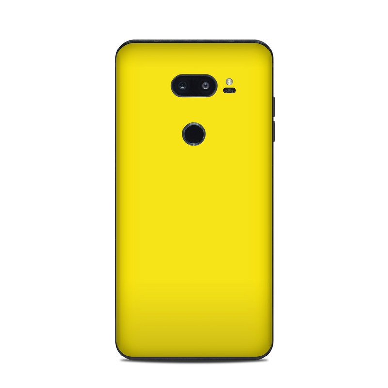 LG V35 ThinQ Skin design of Green, Yellow, Orange, Text, Font, with yellow colors