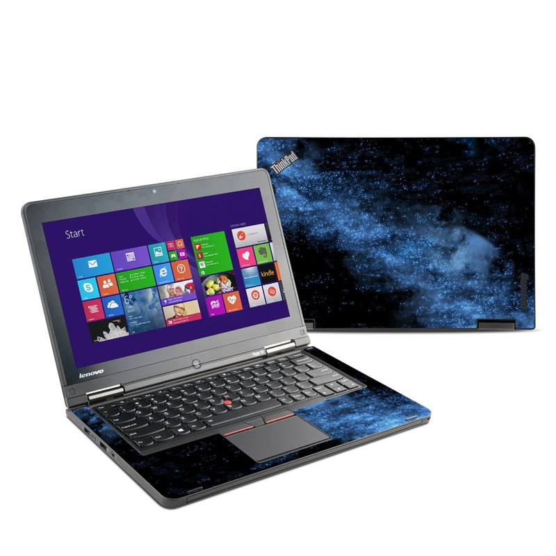 Lenovo ThinkPad Yoga 12 Skin design of Sky, Atmosphere, Black, Blue, Outer space, Atmospheric phenomenon, Astronomical object, Darkness, Universe, Space, with black, blue colors