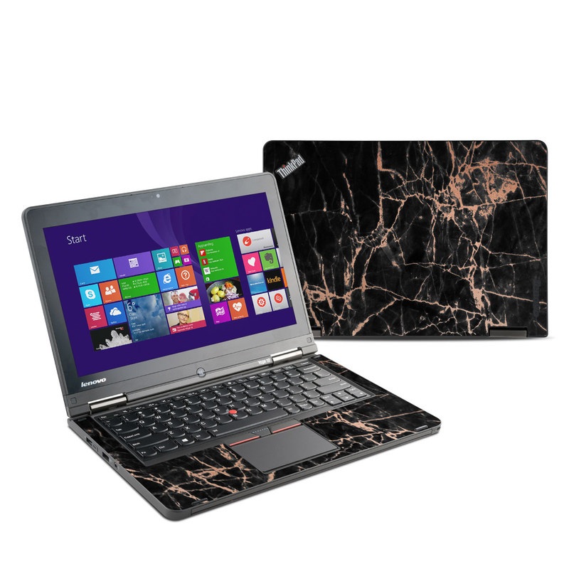 Lenovo ThinkPad Yoga 12 Skin design of Branch, Black, Twig, Tree, Brown, Sky, Atmosphere, Plant, Winter, Night, with black, pink colors