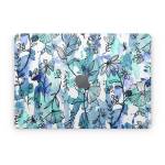 Blue Ink Floral Apple MacBook Skin