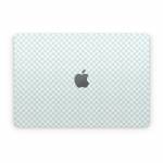 Checker Light Blue Apple MacBook Skin
