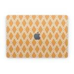 Orange Checks Apple MacBook Skin