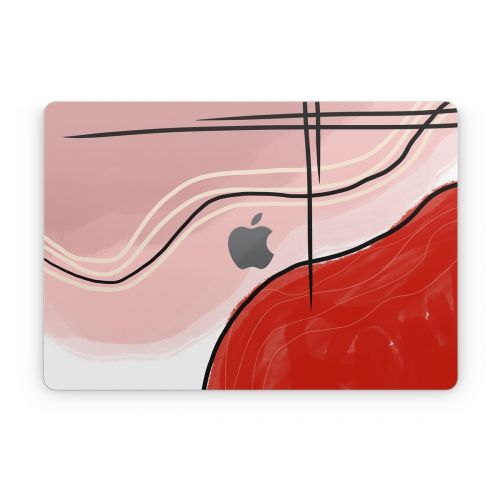 Abstract Red Apple MacBook Skin