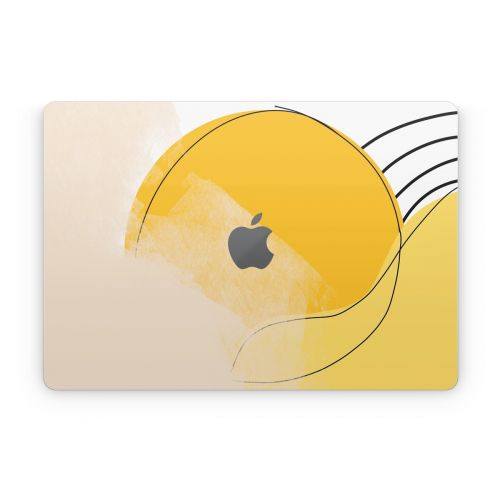 Abstract Yellow Apple MacBook Skin
