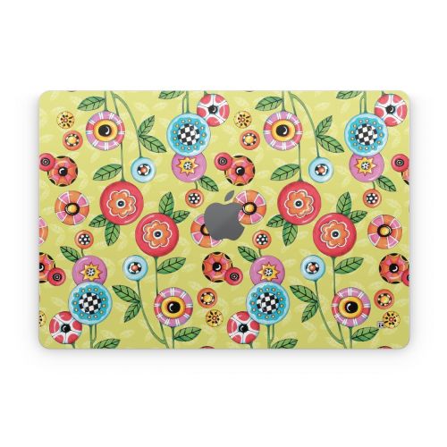 Button Flowers Apple MacBook Skin